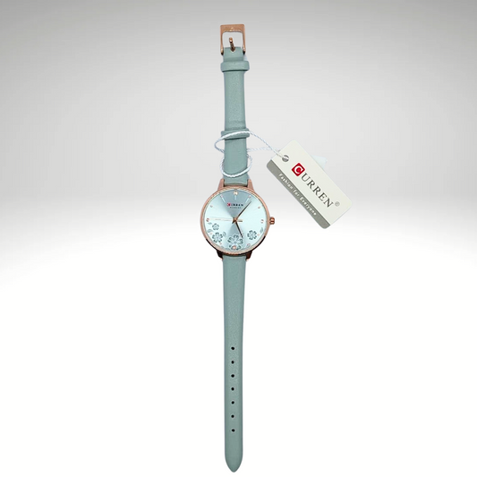 RELOJ CURREN DE DAMA CON CORREA DE CUERO - AZUL