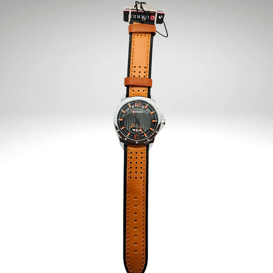 RELOJ CURREN DE CABALLERO CON CORREA DE CUERO 8293 - NARANJA