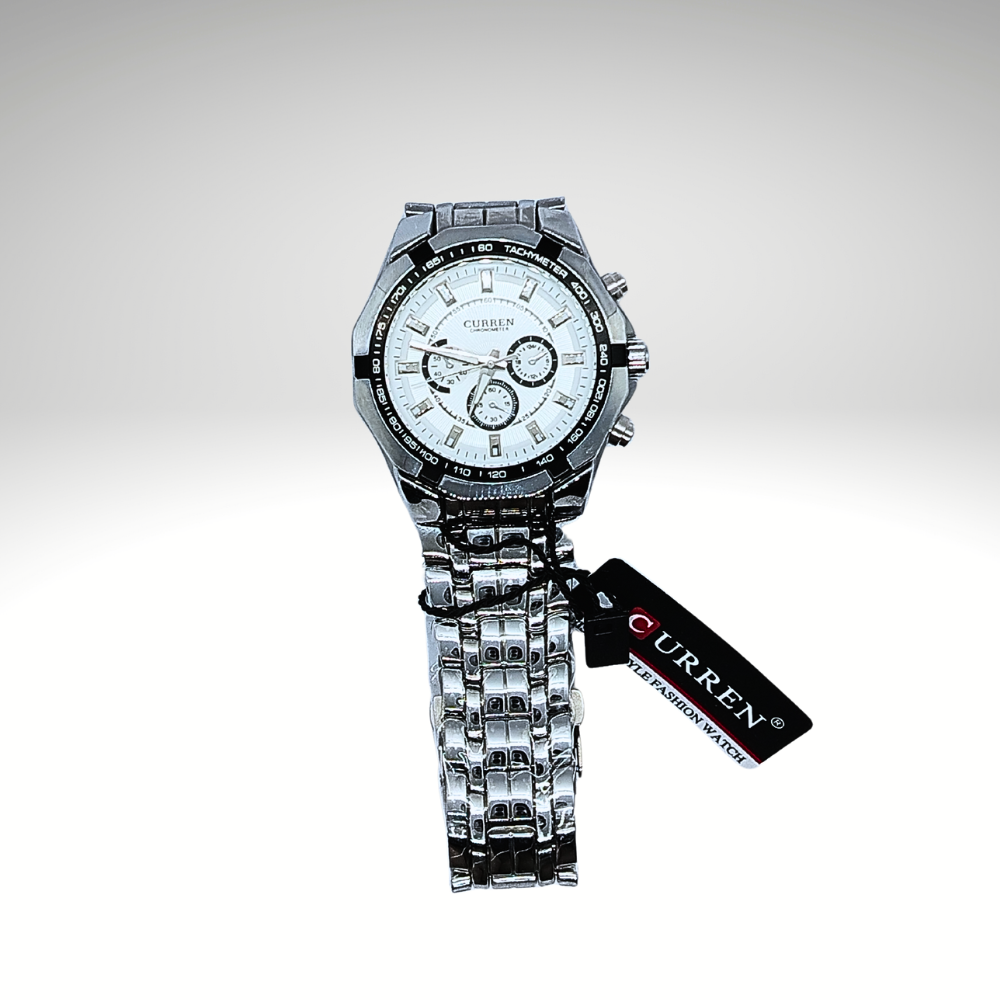 RELOJ CURREN DE CABALLERO METÁLICO 8084 - BLANCO
