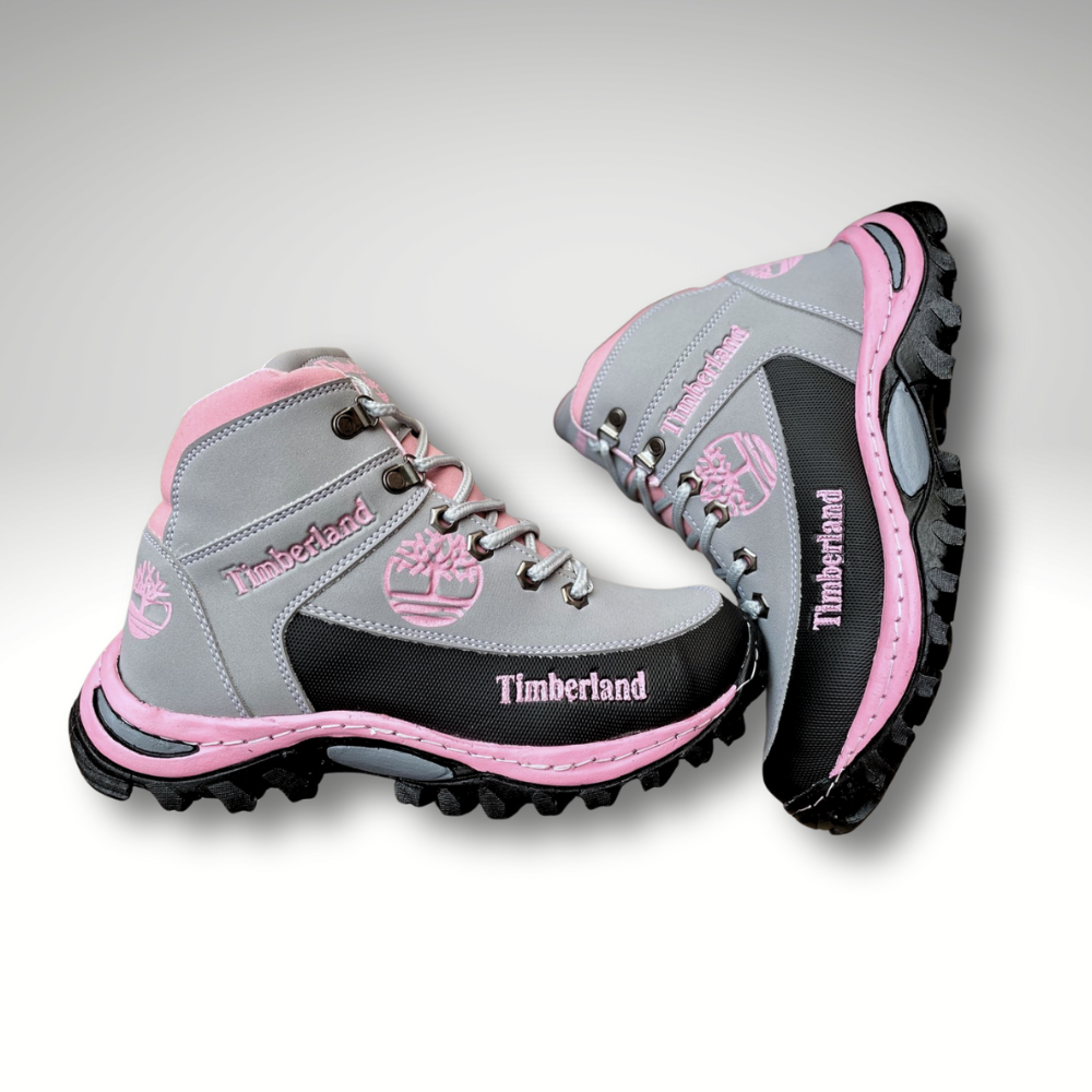 BOTAS TIMBERLAND DAMA GRIS ROSA