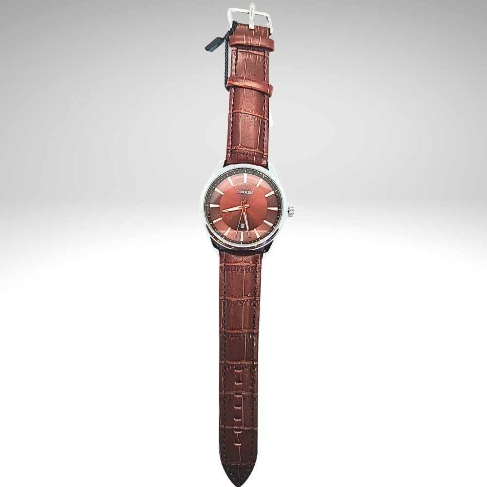 RELOJ CURREN DE CABALLERO CON CORREA DE CUERO 8365 - CAFÉ