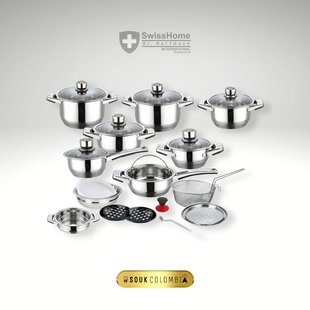 OLLAS SWISSHOME 21 PIEZAS ACERO INOXIDABLE