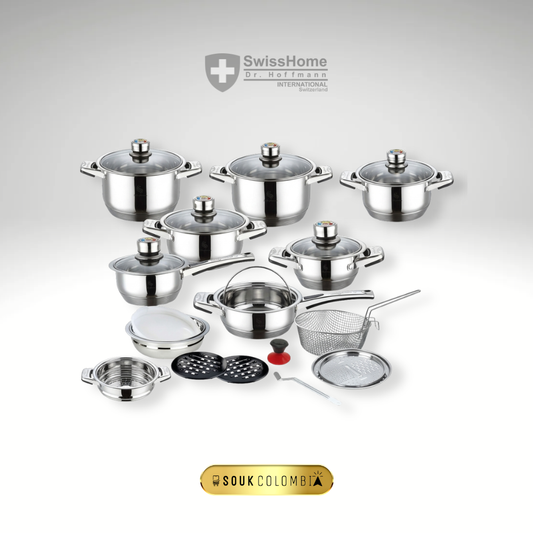OLLAS SWISSHOME 21 PIEZAS ACERO INOXIDABLE