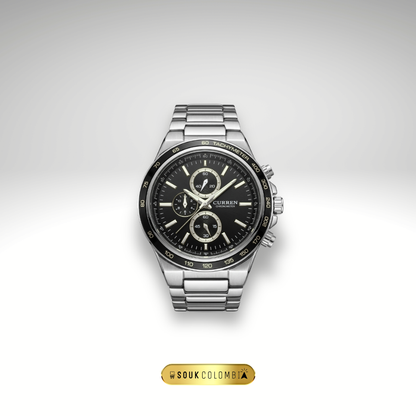 RELOJ CURREN DE CABALLERO 8011 - DIAL NEGRO