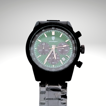 RELOJ POEDAGAR - NEGRO CON DETALLES VERDES