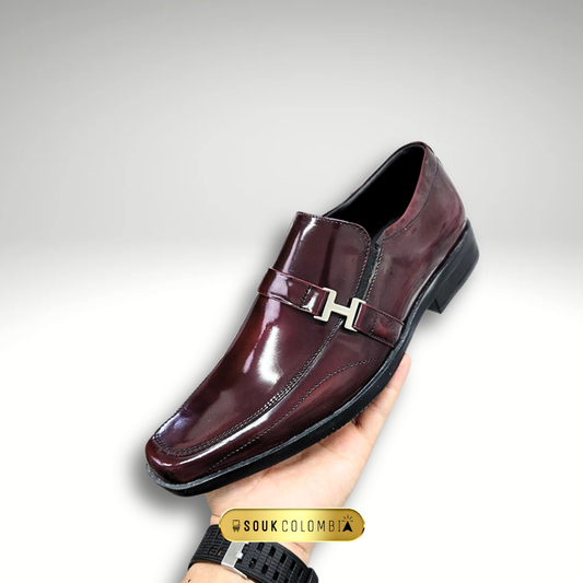 CALZADO CLASICO CABALLERO EN CUERO VINOTINTO RIVIERA