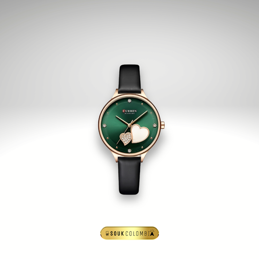 RELOJ CURREN DE DAMA CON CORREA DE CUERO - VERDE