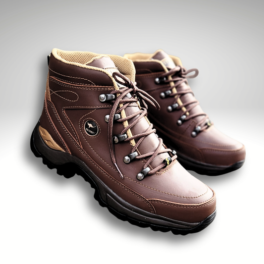 BOTAS CUERO MARRON GRASO PARA CABALLERO ANTIDESLIZANTE