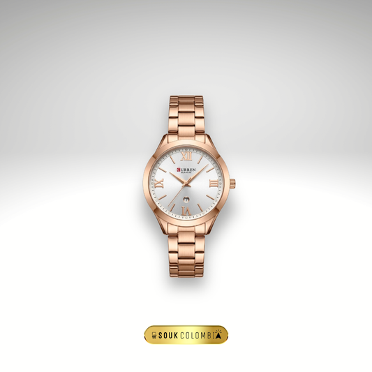 RELOJ CURREN DE DAMA METÁLICO 9007 - ROSADO