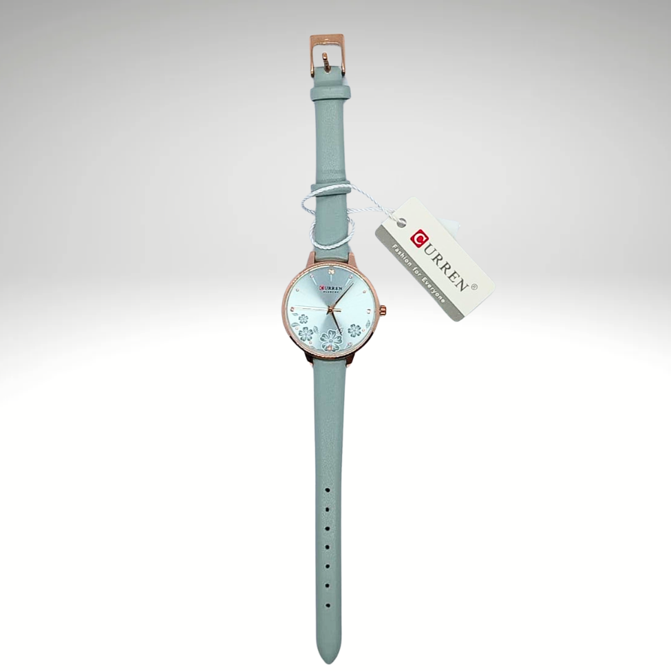 RELOJ CURREN DE DAMA CON CORREA DE CUERO - AZUL