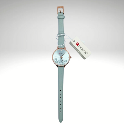 RELOJ CURREN DE DAMA CON CORREA DE CUERO - AZUL