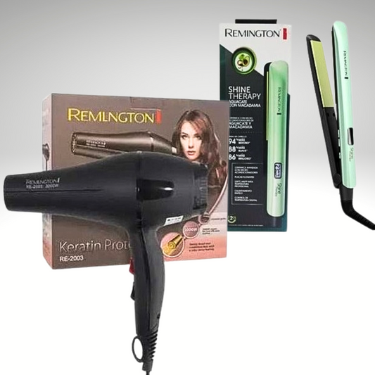 COMBO PLANCHA AGUACATE MÁS SECADOR REMINGTON