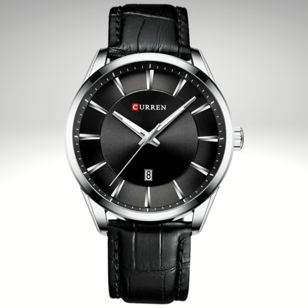 RELOJ CURREN DE CABALLERO CON CORREA DE CUERO 8365 - NEGRO