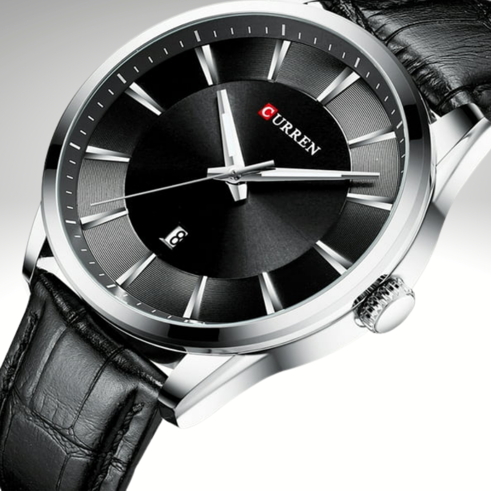 RELOJ CURREN DE CABALLERO CON CORREA DE CUERO 8365 - NEGRO