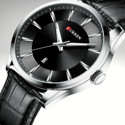 RELOJ CURREN DE CABALLERO CON CORREA DE CUERO 8365 - NEGRO