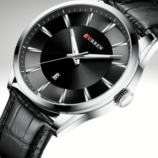 RELOJ CURREN DE CABALLERO CON CORREA DE CUERO 8365 - NEGRO