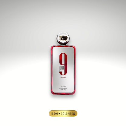 PERFUME AFNAN 9 PM REBEL - ROJO