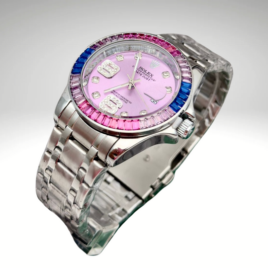 RELOJ TIPO ROLEX PIEDRAS R2