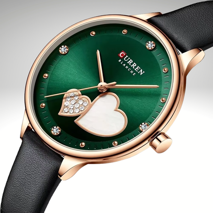 RELOJ CURREN DE DAMA CON CORREA DE CUERO - VERDE