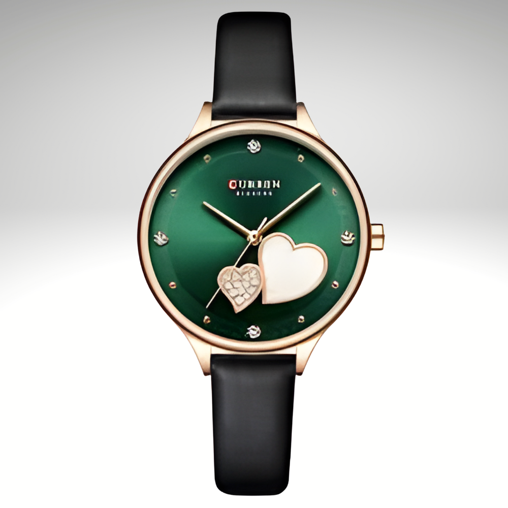 RELOJ CURREN DE DAMA CON CORREA DE CUERO - VERDE