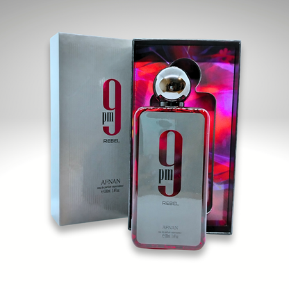PERFUME AFNAN 9 PM REBEL - ROJO