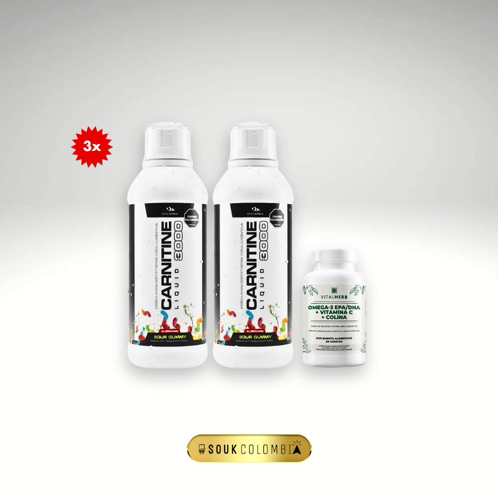 COMBO CARNITINE X2 LIQUID 3000 + OMEGA3X30