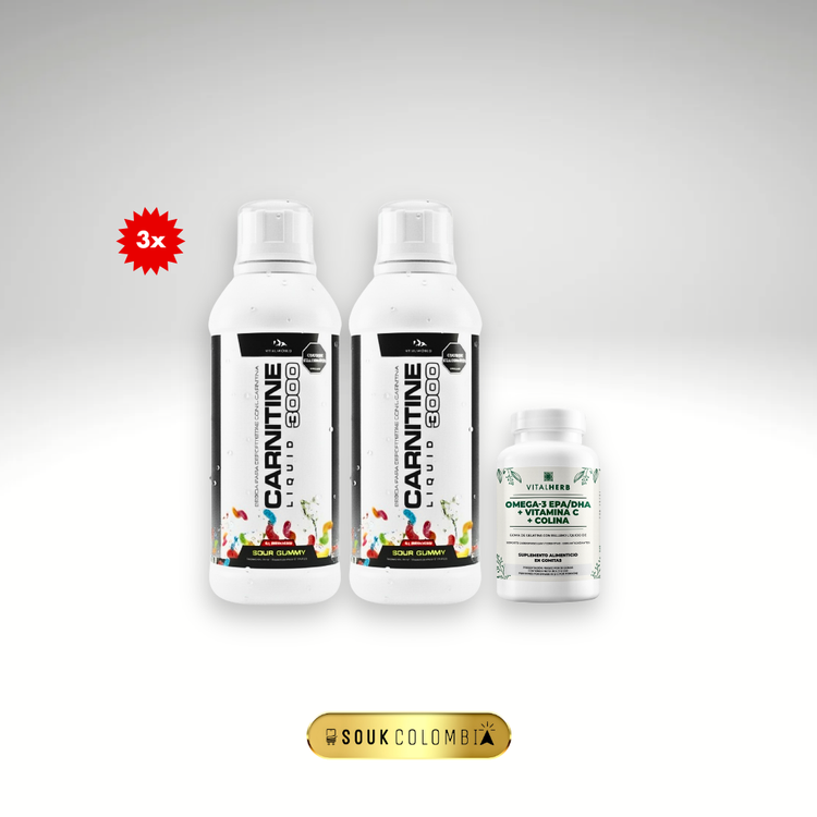 COMBO CARNITINE X2 LIQUID 3000 + OMEGA3X30