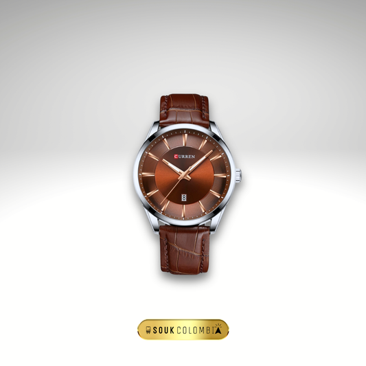 RELOJ CURREN DE CABALLERO CON CORREA DE CUERO 8365 - CAFÉ