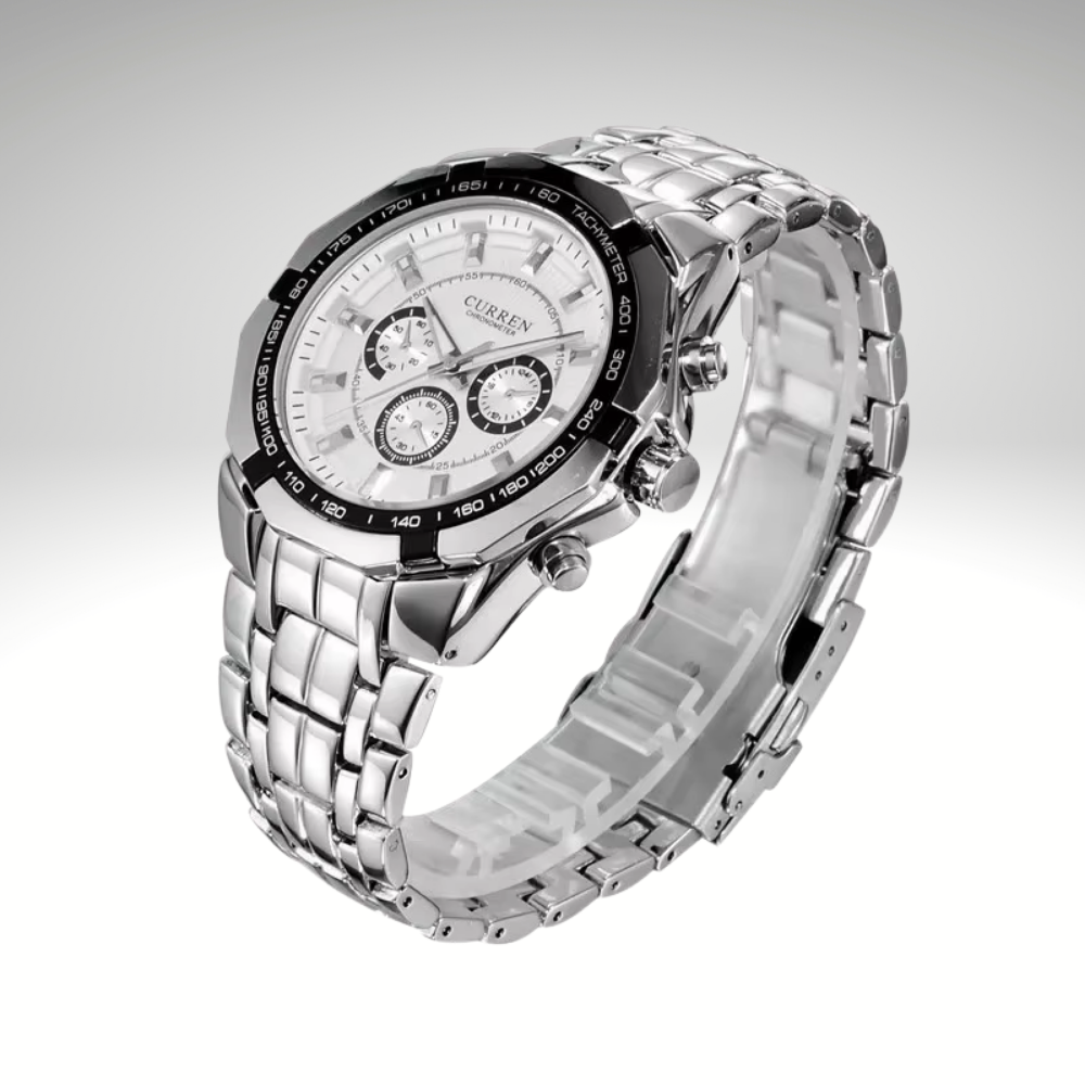 RELOJ CURREN DE CABALLERO METÁLICO 8084 - BLANCO