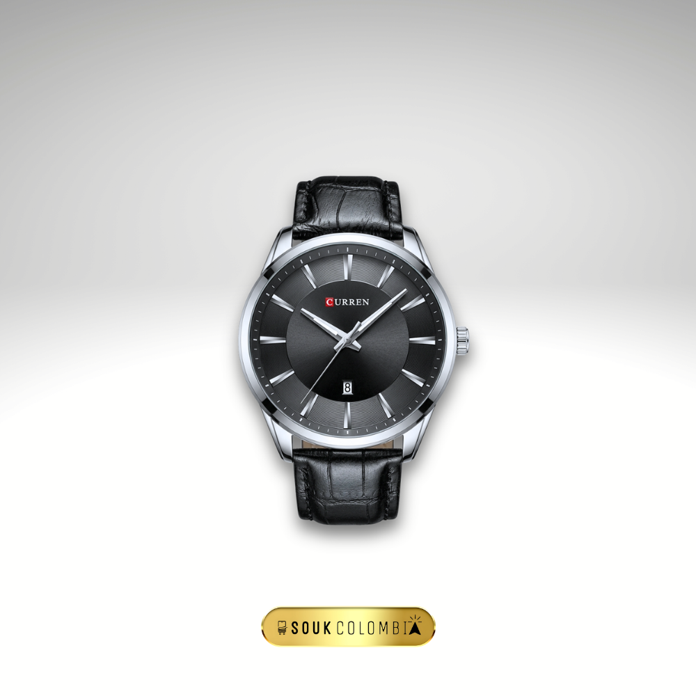 RELOJ CURREN DE CABALLERO CON CORREA DE CUERO 8365 - NEGRO