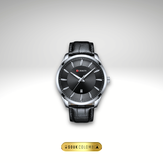 RELOJ CURREN DE CABALLERO CON CORREA DE CUERO 8365 - NEGRO
