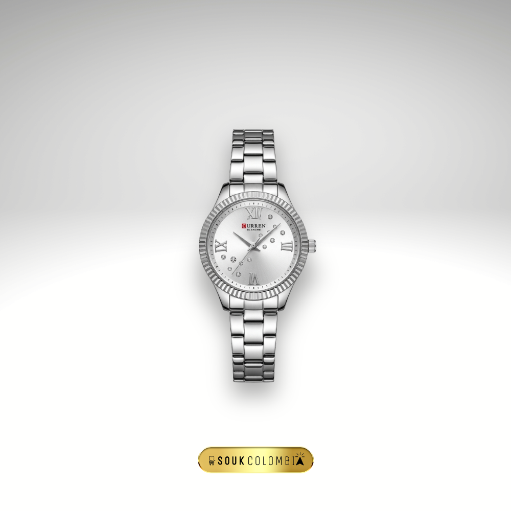 RELOJ CURREN DE DAMA METÁLICO 9091 - PLATEADO