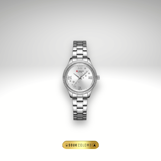 RELOJ CURREN DE DAMA METÁLICO 9091 - PLATEADO