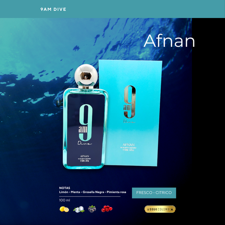 PERFUME AFNAN 9 AM DIVE - AZUL