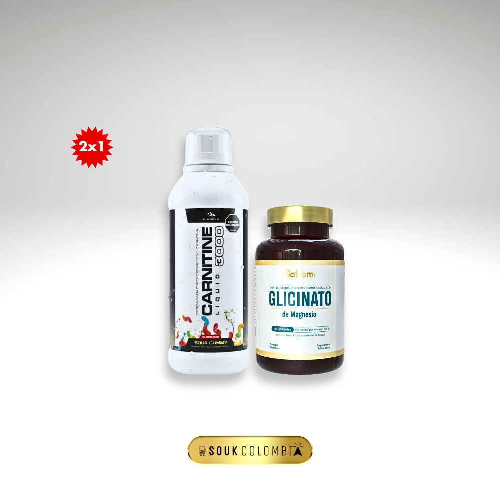 COMBO RECUPERACIÓN 24/7 | CARNITINA LÍQUIDA 3000 + GLICINATO DE MAGNESIO