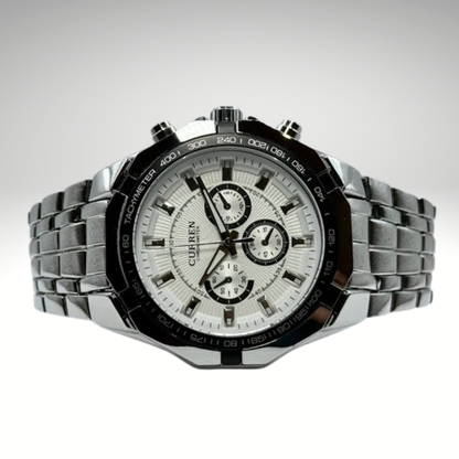 RELOJ CURREN DE CABALLERO METÁLICO 8084 - BLANCO