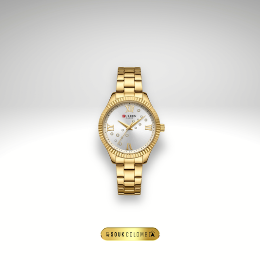 RELOJ CURREN DE DAMA METÁLICO 9009 - DORADO