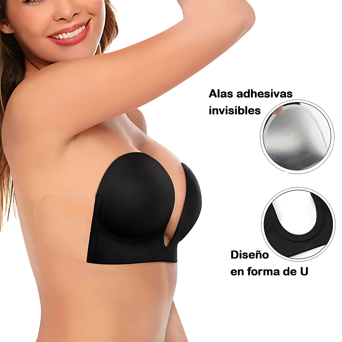 SUJETADOR SENOS INVISIBLE ADHESIVO LEVANTADOR BUSTO SILICONA BN4