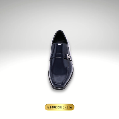 CALZADO CLASICO CABALLERO EN CUERO NEGRO RIVIERA CON HEBILLA