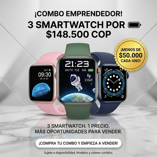 Combo Emprendedor — 3 Smartwatch FIT PRO 1009