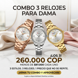 COMBO EMPRENDEDOR - 3 RELOJES PARA DAMA
