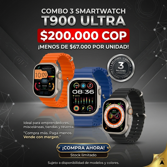 Combo Negocios Smartwatch T900 ULTRA