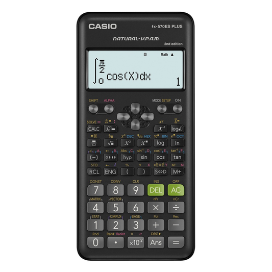 CALCULADORA CIENTÍFICA CASIO FX-570ES PLUS 2DA EDICIÓN NEGRA