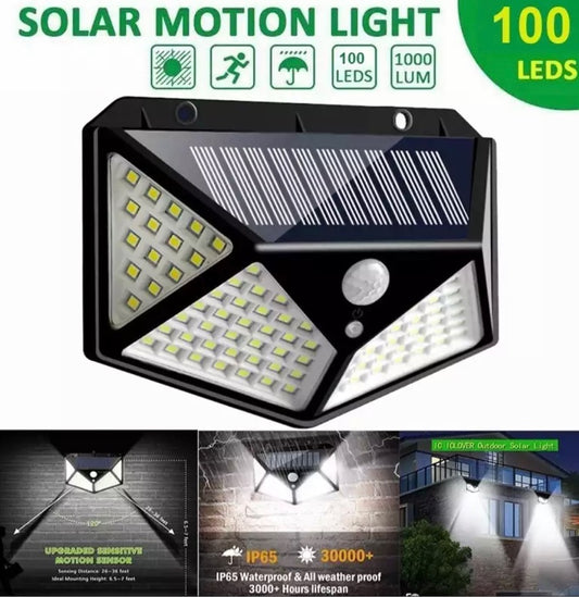 LÁMPARA SOLAR 100 LEDS REALES