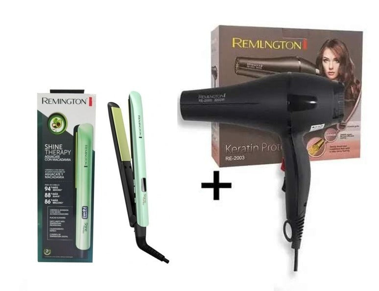 COMBO PLANCHA AGUACATE MÁS SECADOR REMINGTON