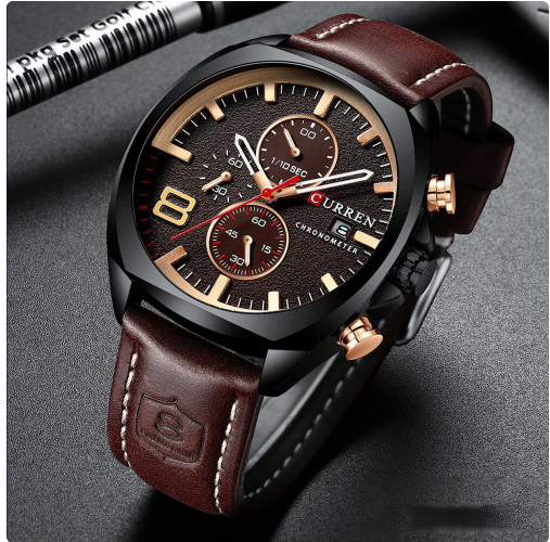 RELOJ CURREN 8324 EN CUERO